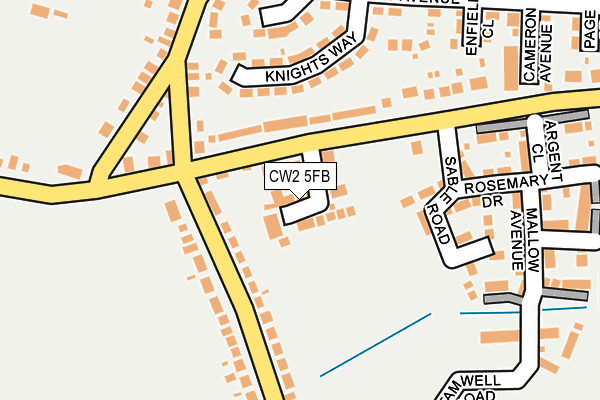 CW2 5FB map - OS OpenMap – Local (Ordnance Survey)