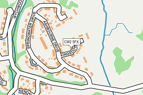 CW2 5FX map - OS OpenMap – Local (Ordnance Survey)