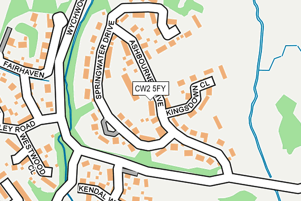 CW2 5FY map - OS OpenMap – Local (Ordnance Survey)