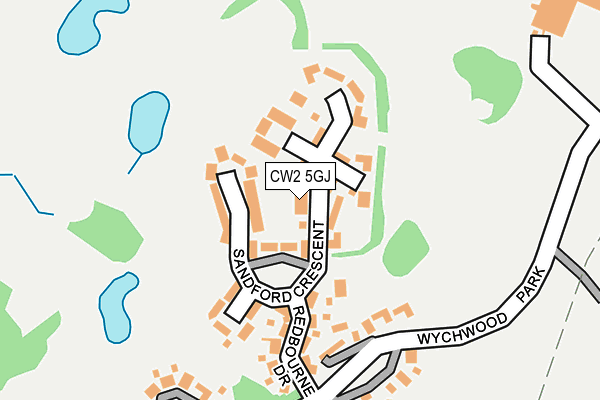 CW2 5GJ map - OS OpenMap – Local (Ordnance Survey)