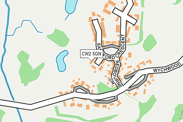 CW2 5GN map - OS OpenMap – Local (Ordnance Survey)