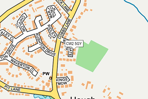 CW2 5GY map - OS OpenMap – Local (Ordnance Survey)