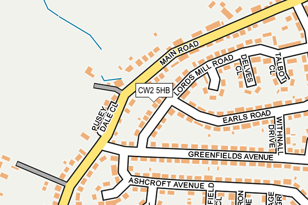 CW2 5HB map - OS OpenMap – Local (Ordnance Survey)