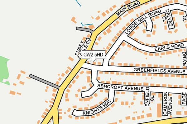 CW2 5HD map - OS OpenMap – Local (Ordnance Survey)