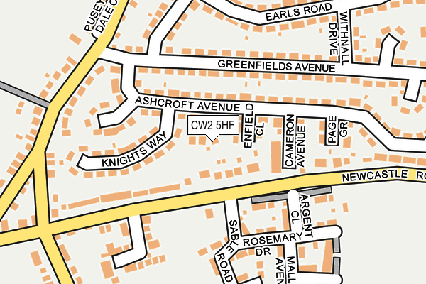 CW2 5HF map - OS OpenMap – Local (Ordnance Survey)