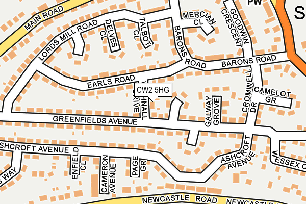 CW2 5HG map - OS OpenMap – Local (Ordnance Survey)