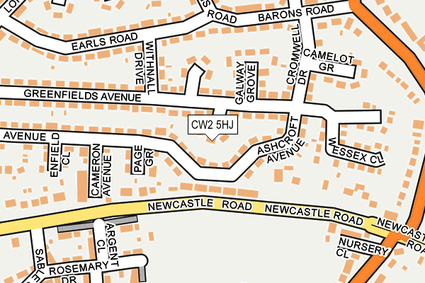 CW2 5HJ map - OS OpenMap – Local (Ordnance Survey)