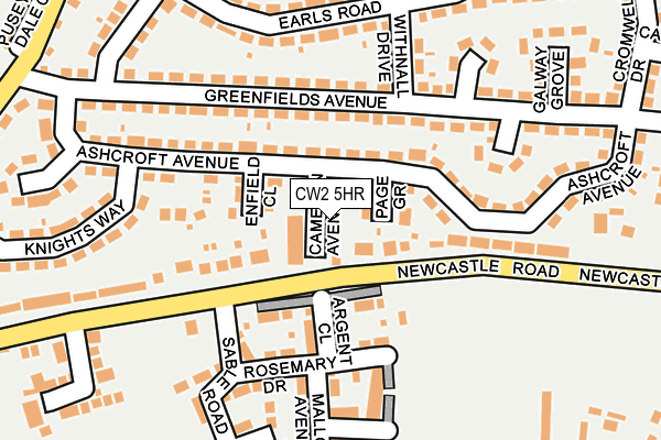 CW2 5HR map - OS OpenMap – Local (Ordnance Survey)