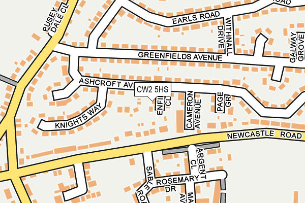 CW2 5HS map - OS OpenMap – Local (Ordnance Survey)