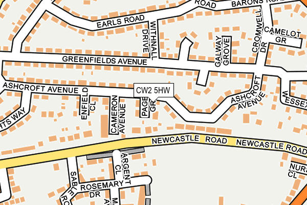 CW2 5HW map - OS OpenMap – Local (Ordnance Survey)