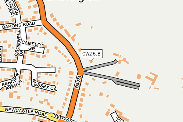 CW2 5JB map - OS OpenMap – Local (Ordnance Survey)