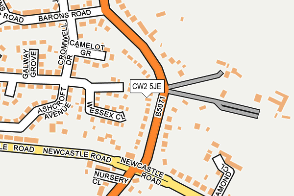 CW2 5JE map - OS OpenMap – Local (Ordnance Survey)