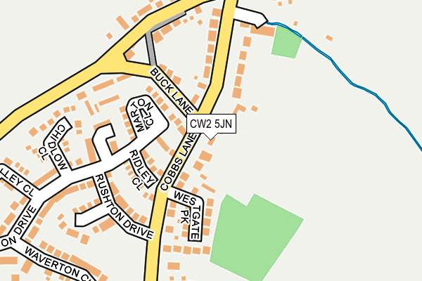 CW2 5JN map - OS OpenMap – Local (Ordnance Survey)