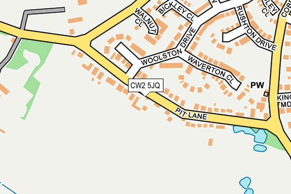 CW2 5JQ map - OS OpenMap – Local (Ordnance Survey)