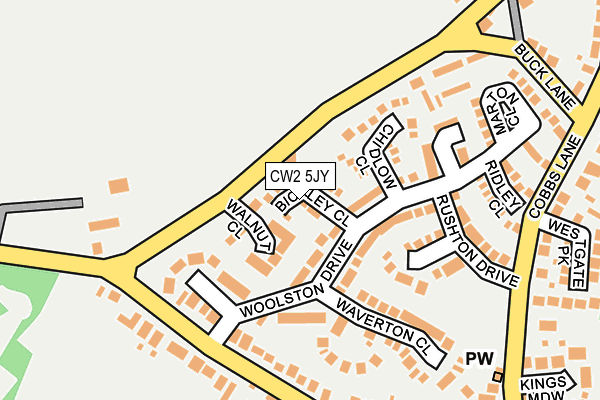 CW2 5JY map - OS OpenMap – Local (Ordnance Survey)
