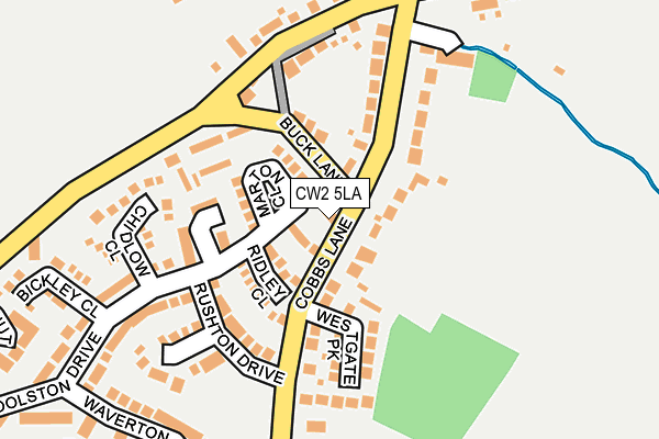 CW2 5LA map - OS OpenMap – Local (Ordnance Survey)