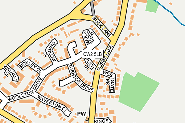 CW2 5LB map - OS OpenMap – Local (Ordnance Survey)