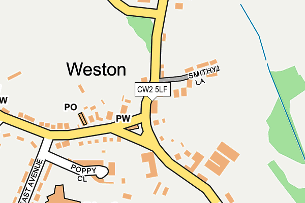 CW2 5LF map - OS OpenMap – Local (Ordnance Survey)