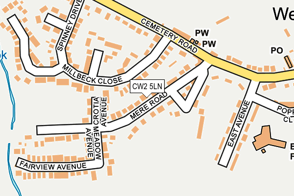 CW2 5LN map - OS OpenMap – Local (Ordnance Survey)