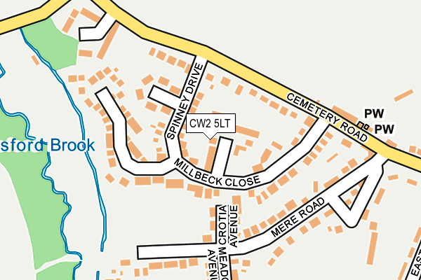 CW2 5LT map - OS OpenMap – Local (Ordnance Survey)