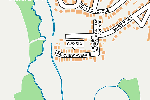 CW2 5LX map - OS OpenMap – Local (Ordnance Survey)