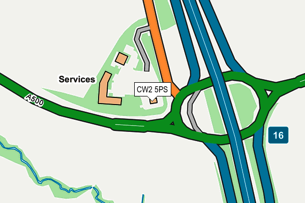 CW2 5PS map - OS OpenMap – Local (Ordnance Survey)