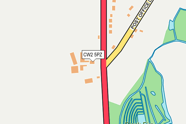 CW2 5PZ map - OS OpenMap – Local (Ordnance Survey)