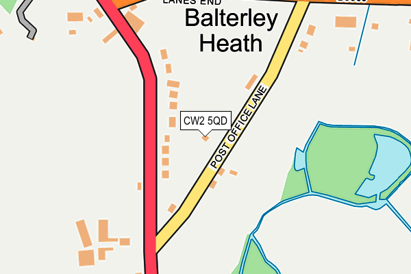 CW2 5QD map - OS OpenMap – Local (Ordnance Survey)