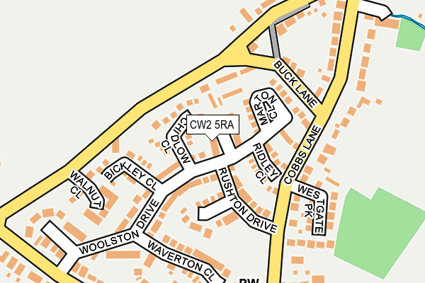 CW2 5RA map - OS OpenMap – Local (Ordnance Survey)