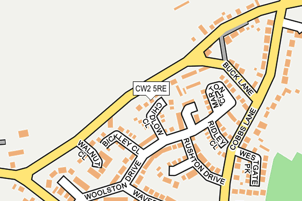 CW2 5RE map - OS OpenMap – Local (Ordnance Survey)