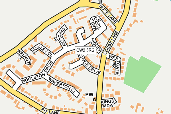 CW2 5RG map - OS OpenMap – Local (Ordnance Survey)