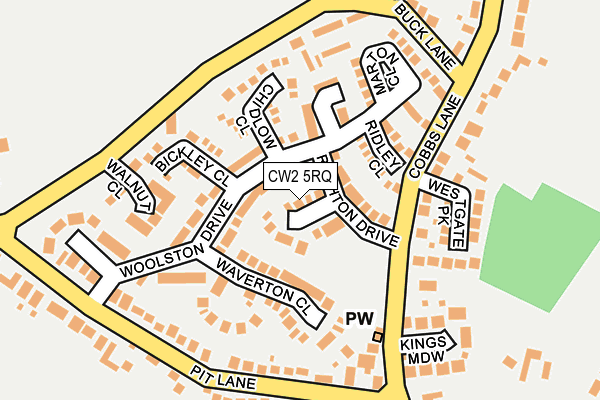 CW2 5RQ map - OS OpenMap – Local (Ordnance Survey)