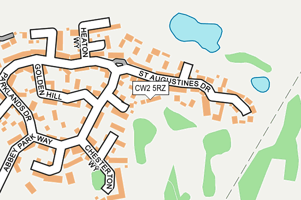 CW2 5RZ map - OS OpenMap – Local (Ordnance Survey)