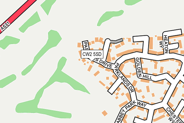 CW2 5SD map - OS OpenMap – Local (Ordnance Survey)
