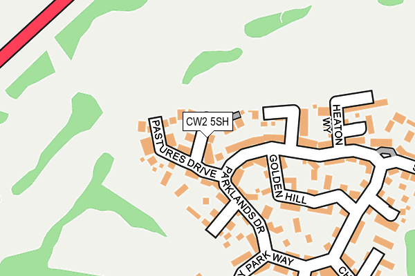 CW2 5SH map - OS OpenMap – Local (Ordnance Survey)