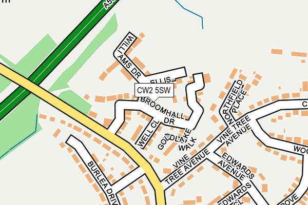 CW2 5SW map - OS OpenMap – Local (Ordnance Survey)