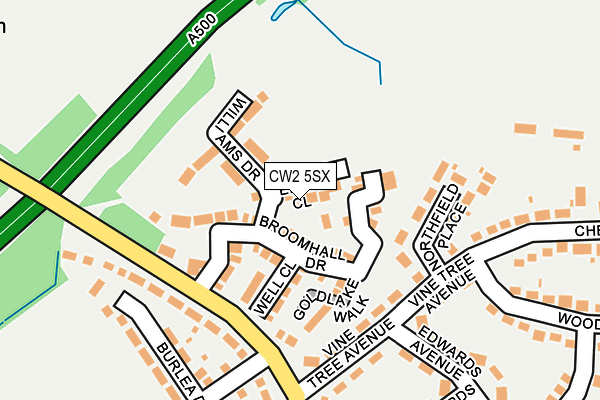 CW2 5SX map - OS OpenMap – Local (Ordnance Survey)