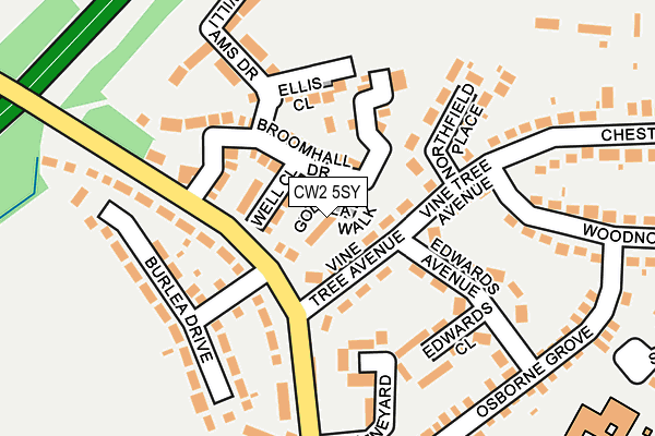 CW2 5SY map - OS OpenMap – Local (Ordnance Survey)