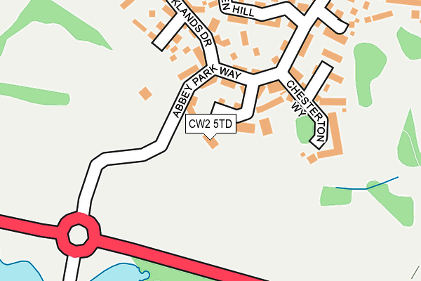 CW2 5TD map - OS OpenMap – Local (Ordnance Survey)