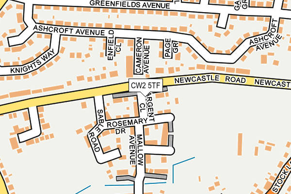 CW2 5TF map - OS OpenMap – Local (Ordnance Survey)