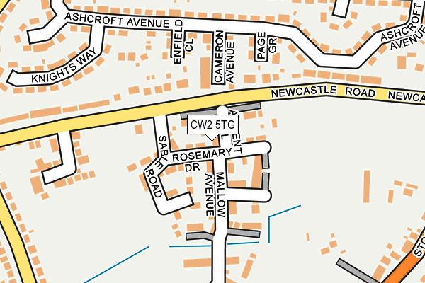 CW2 5TG map - OS OpenMap – Local (Ordnance Survey)