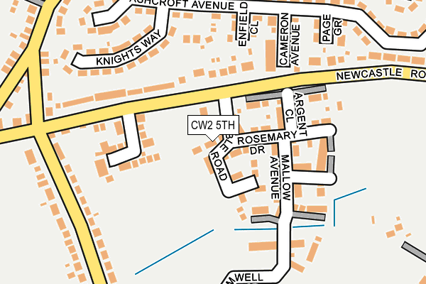 CW2 5TH map - OS OpenMap – Local (Ordnance Survey)