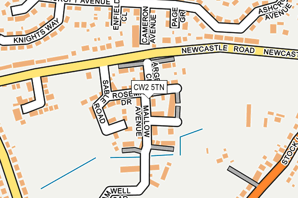CW2 5TN map - OS OpenMap – Local (Ordnance Survey)