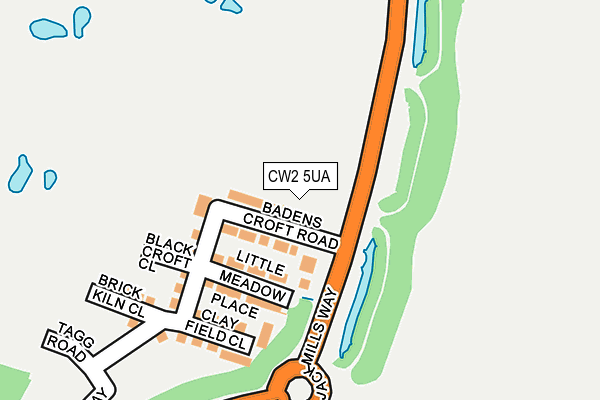 CW2 5UA map - OS OpenMap – Local (Ordnance Survey)