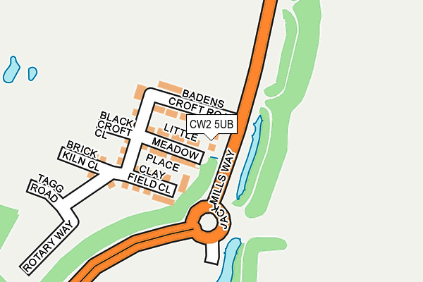 CW2 5UB map - OS OpenMap – Local (Ordnance Survey)