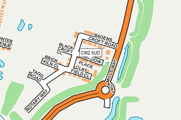 CW2 5UD map - OS OpenMap – Local (Ordnance Survey)