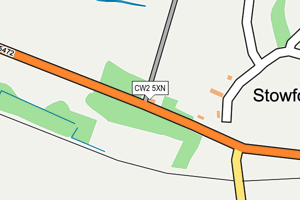 CW2 5XN map - OS OpenMap – Local (Ordnance Survey)