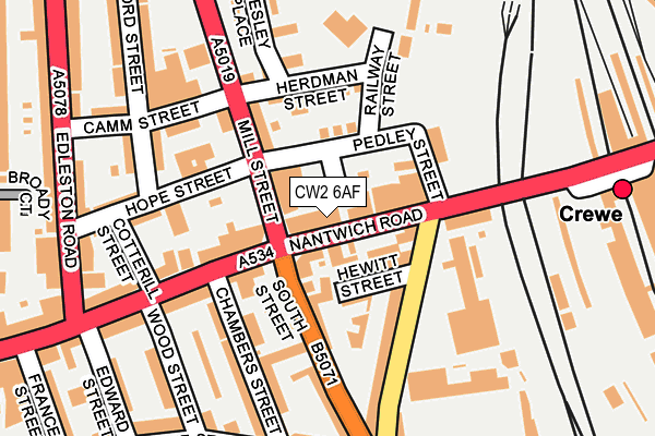CW2 6AF map - OS OpenMap – Local (Ordnance Survey)