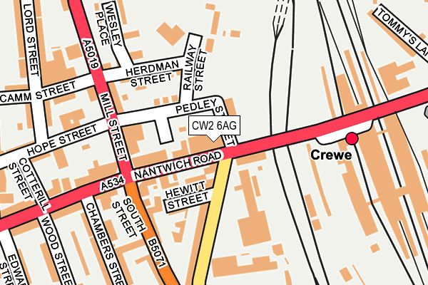 CW2 6AG map - OS OpenMap – Local (Ordnance Survey)