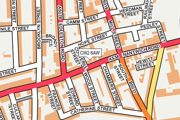 CW2 6AW map - OS OpenMap – Local (Ordnance Survey)